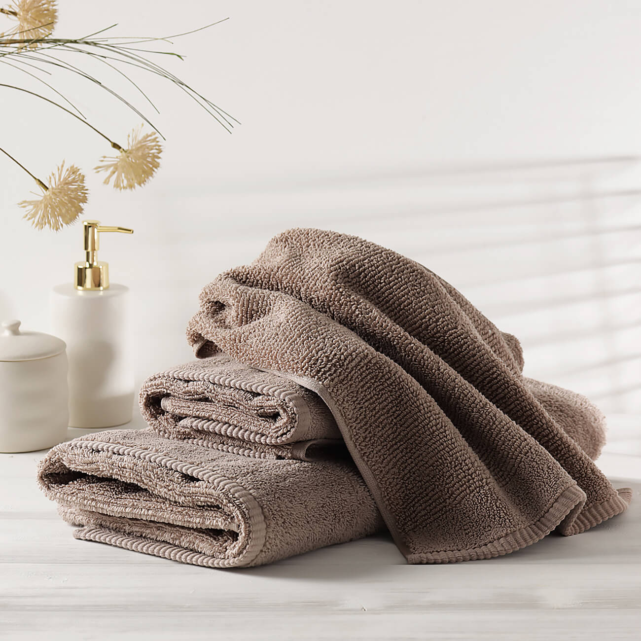 Towel, 70x140 cm, cotton, brown, Terry cotton изображение № 1