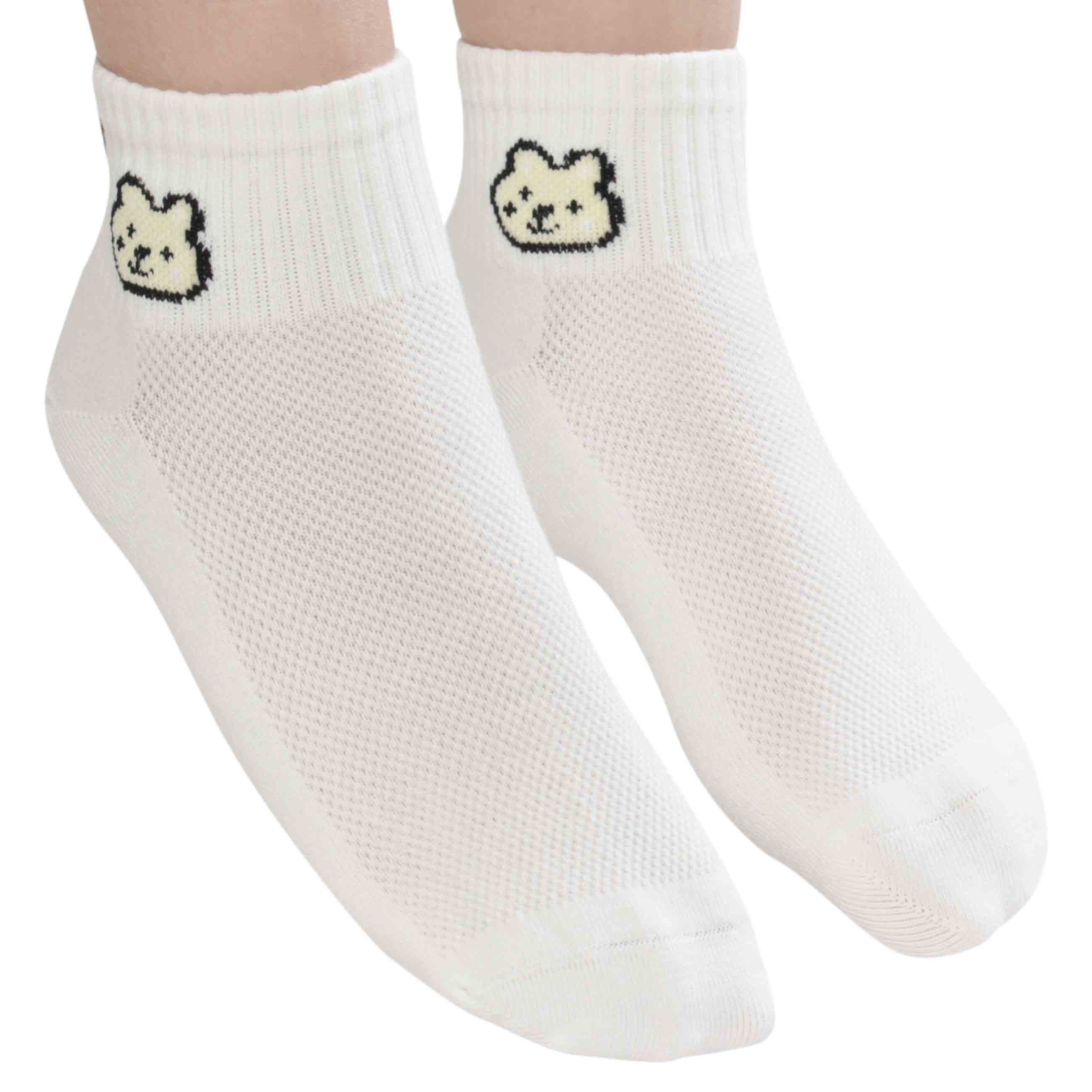 Children's socks, p. 31-34, cotton / polyester, white, Bear, Lucky изображение № 2