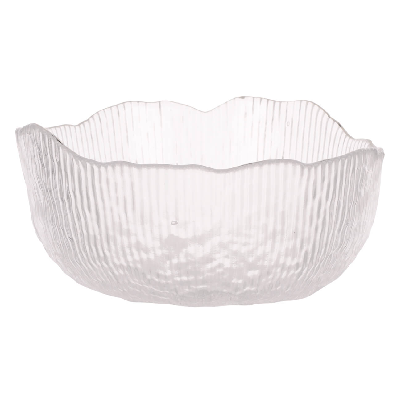 Salad bowl, 20x9 cm, 1,3 l, glass R, with silver edging, Argos silver изображение № 1