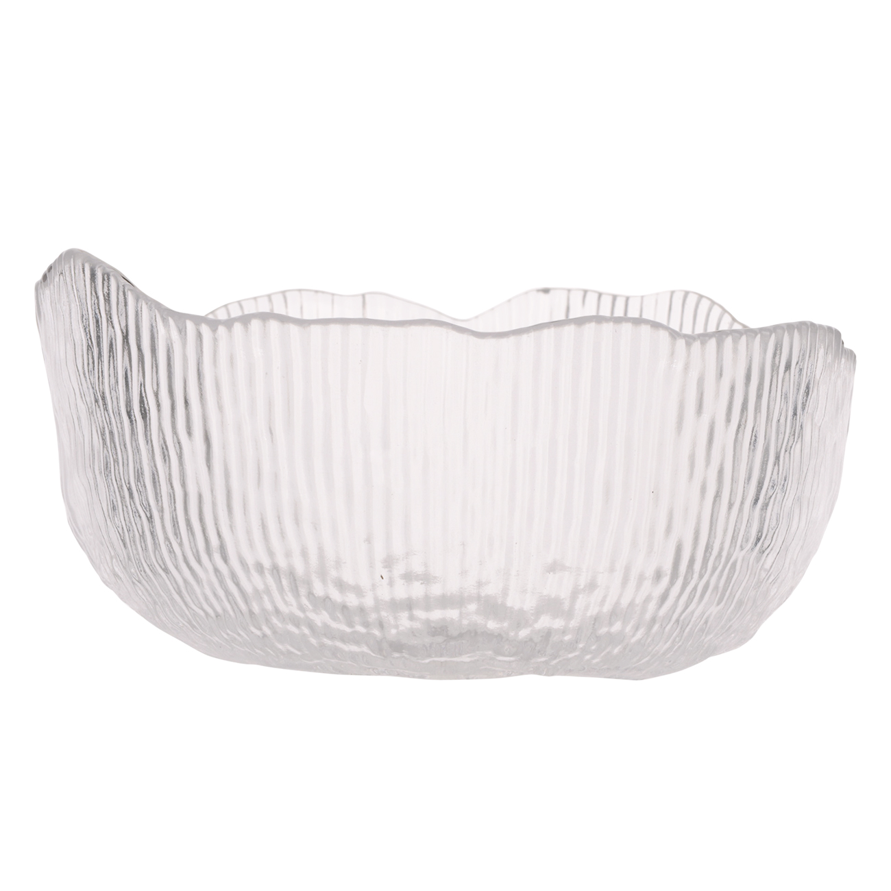 Salad bowl, 20x9 cm, 1,3 l, glass R, with silver edging, Argos silver изображение № 2