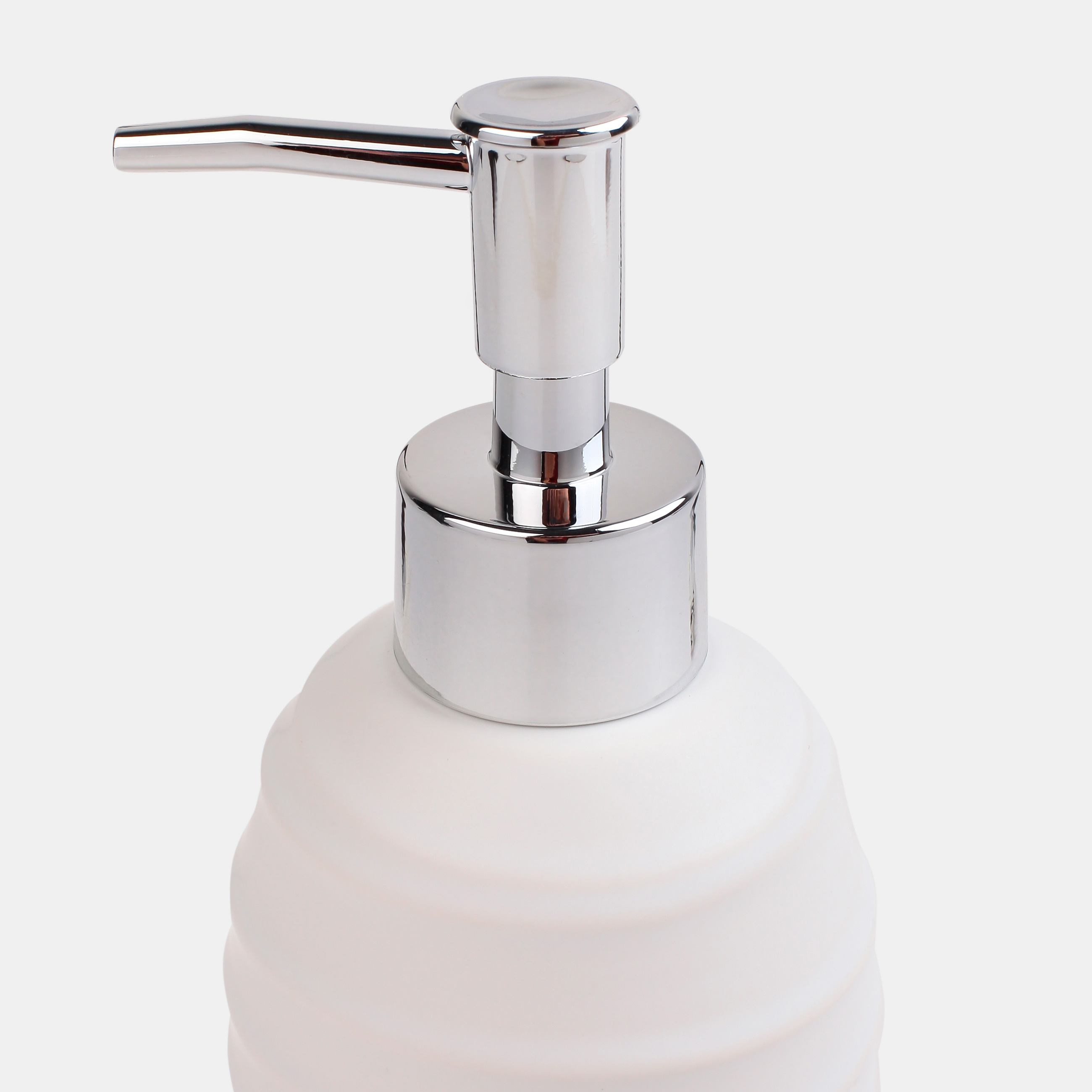 Liquid soap dispenser, 300 ml, porcelain stoneware / metal, white, Aphrodite изображение № 2