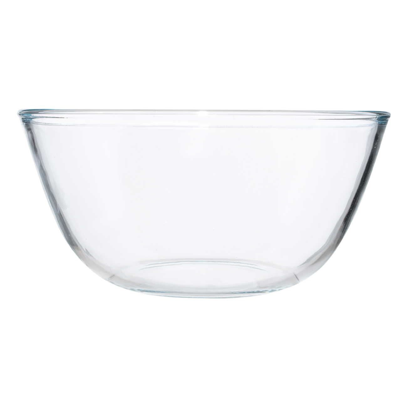 Salad bowl, 23 cm, 2.7 l, 3 items, with spoon / fork, glass B / steel, Clear изображение № 2