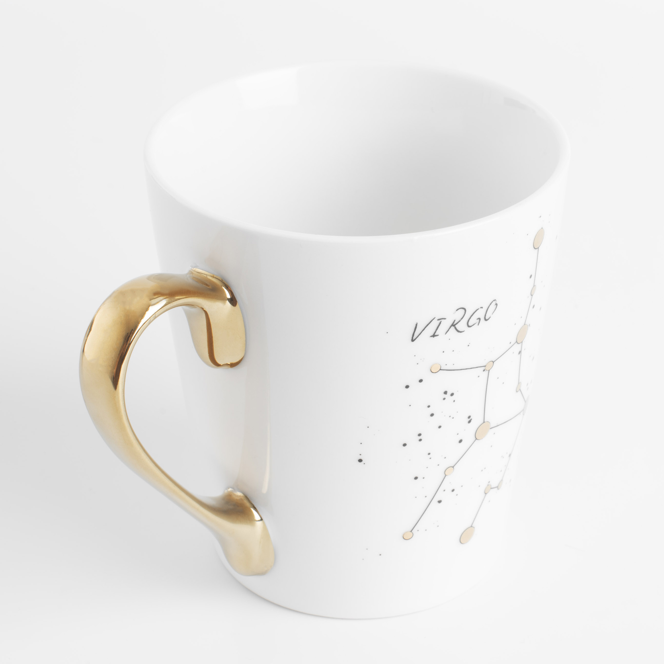 Mug, 400 ml, porcelain N, milky golden, Virgo, Zodiac изображение № 2