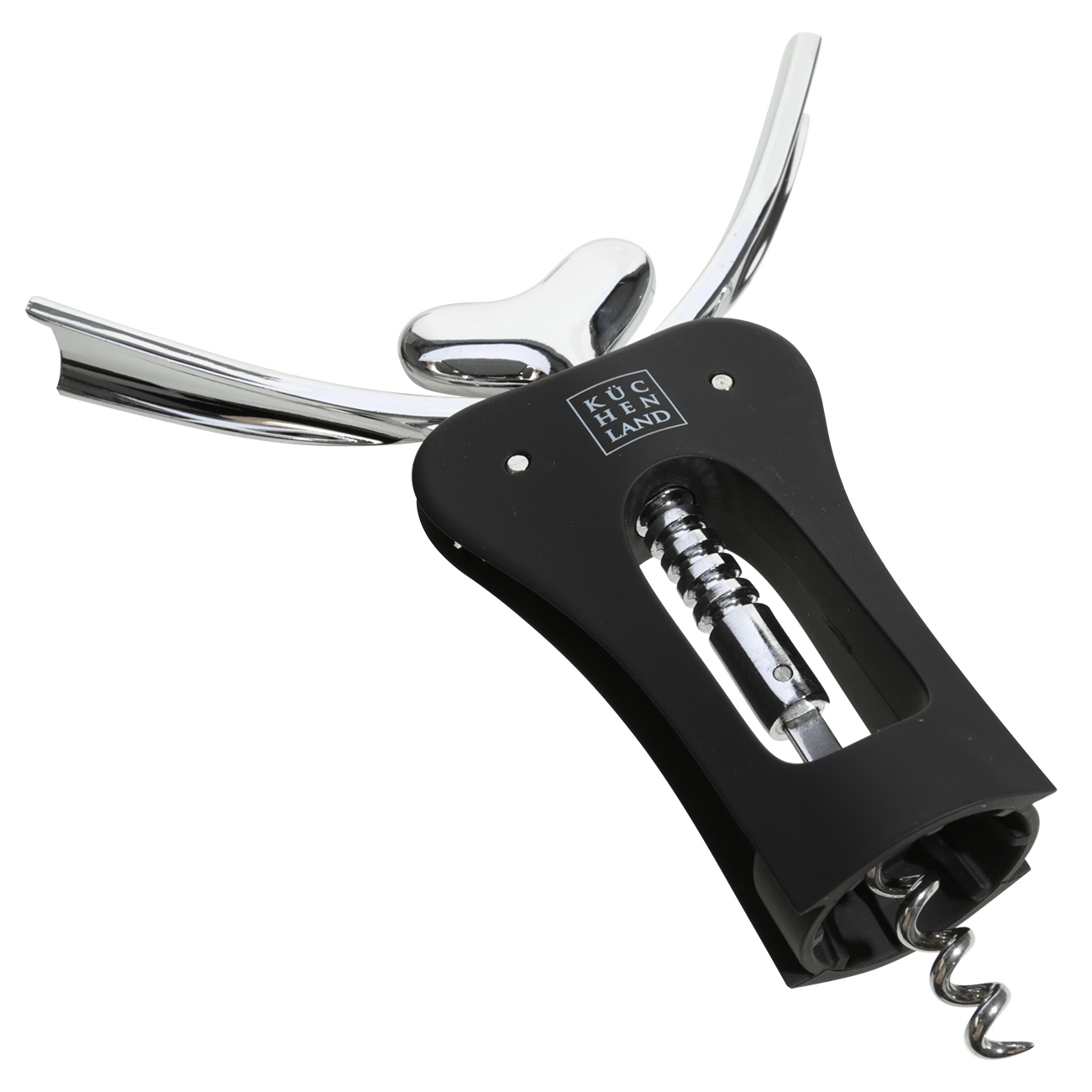 Lever corkscrew, 17 cm, metal / plastic, black, Bar изображение № 3