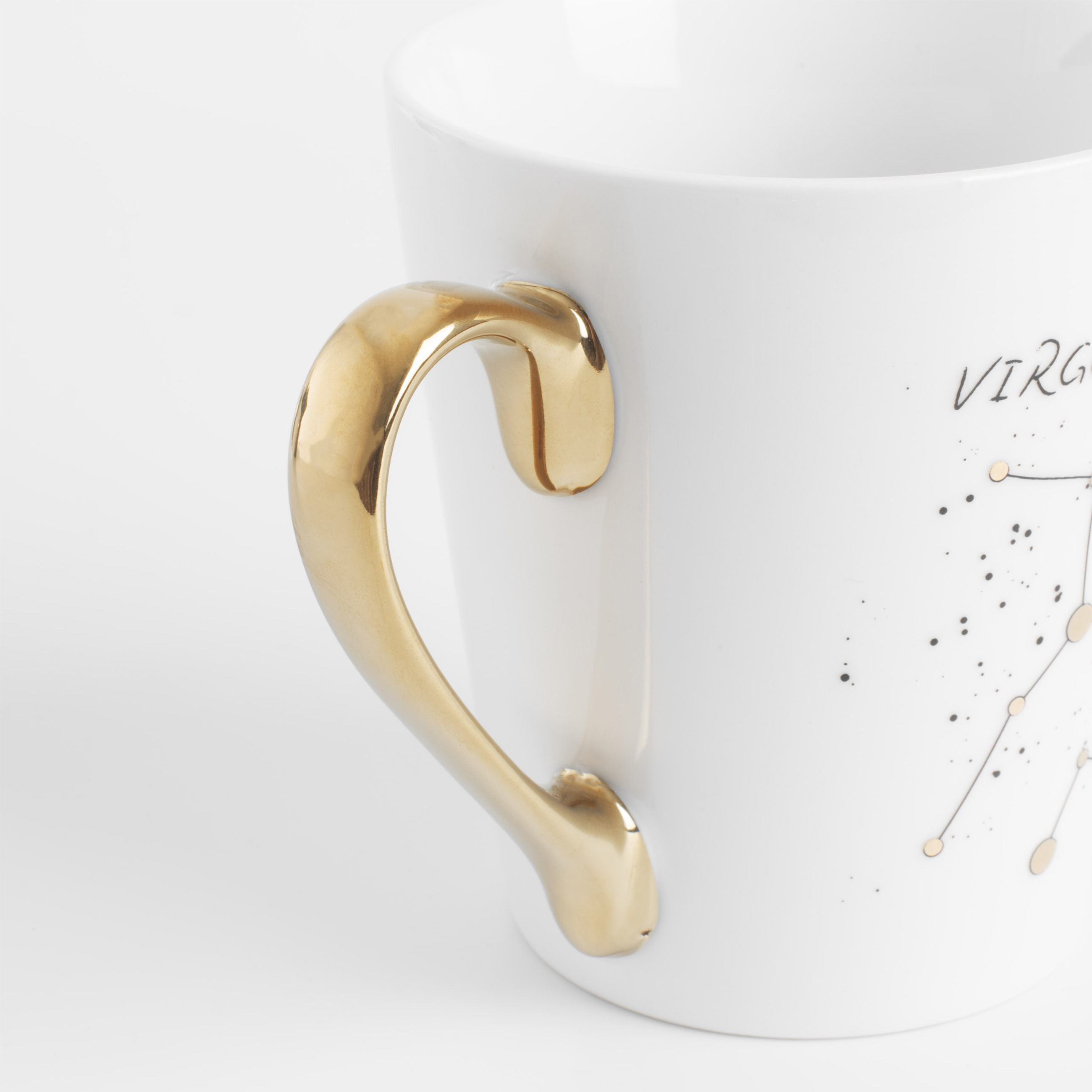 Mug, 400 ml, porcelain N, milky golden, Virgo, Zodiac изображение № 3