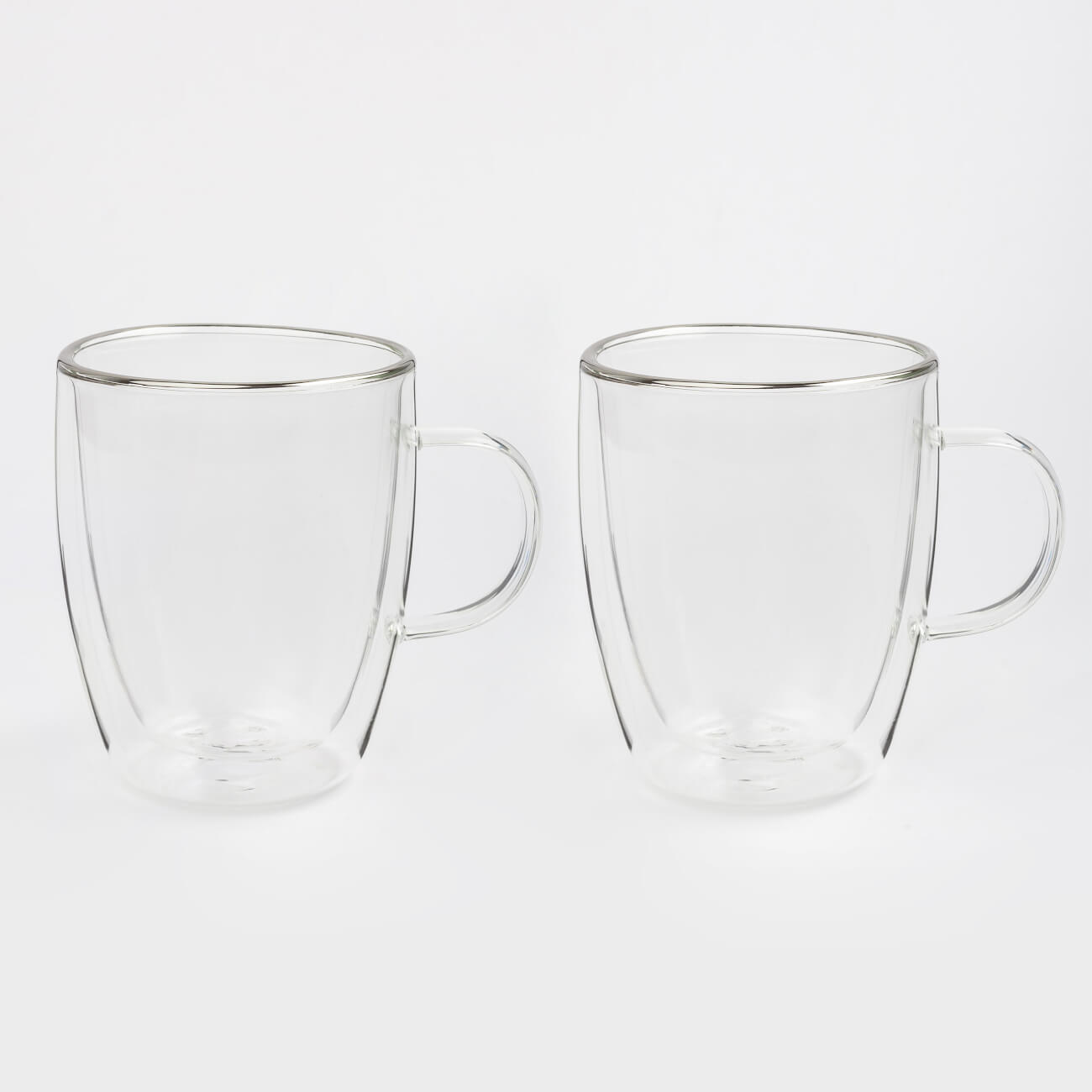 Mug, 290 ml, 2 pcs, glass B, Air Silver изображение № 1