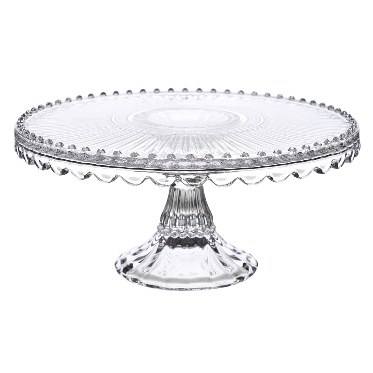 Dish on a leg, 20x8 cm, round, glass, Selene изображение № 1