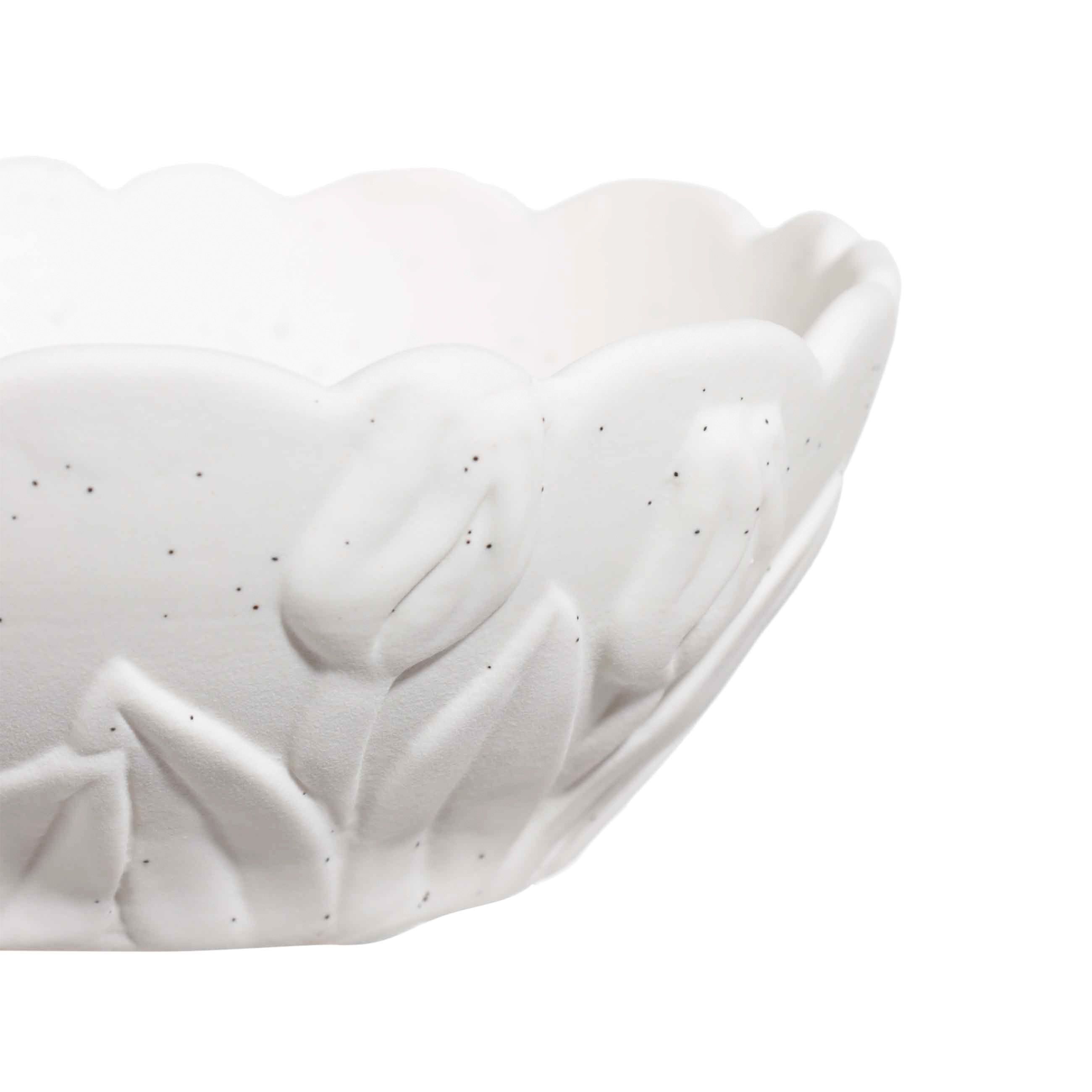 Decorative dish, 14x6 cm, porcelain P, white, speckled, Tulips, Tulip изображение № 3