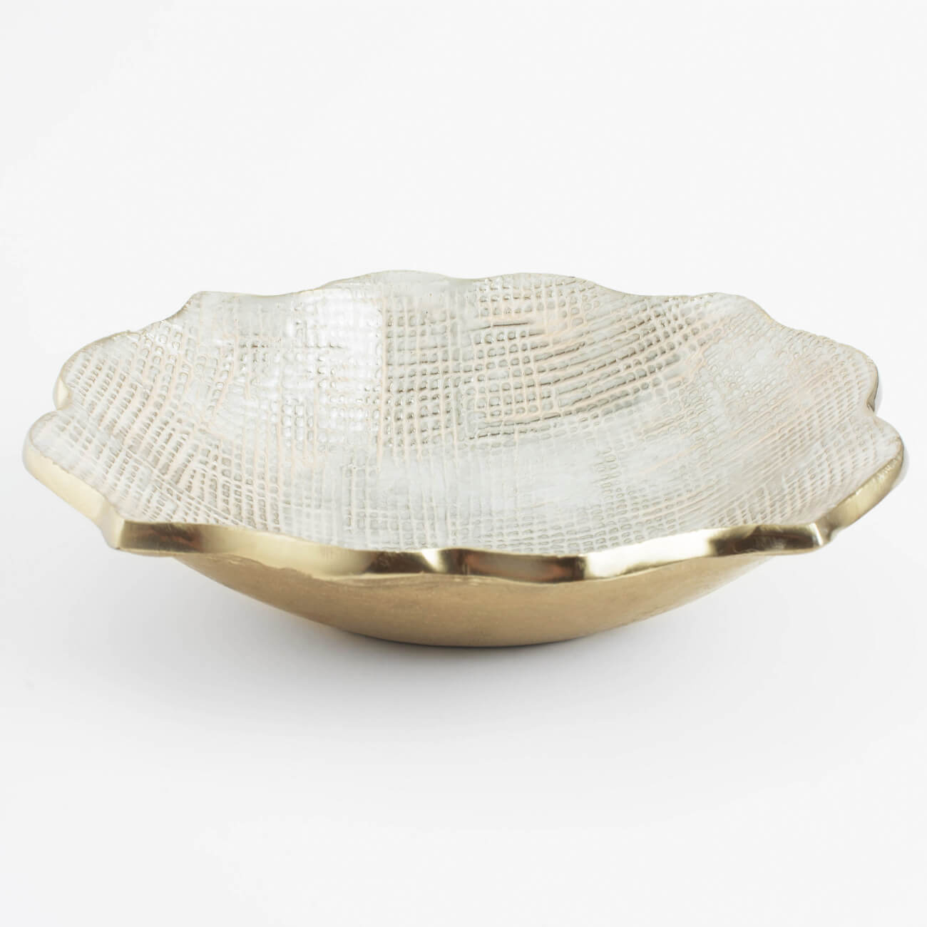 Decorative dish, 22x18 cm, metal, beige-gold, Curves, Paradise garden изображение № 1