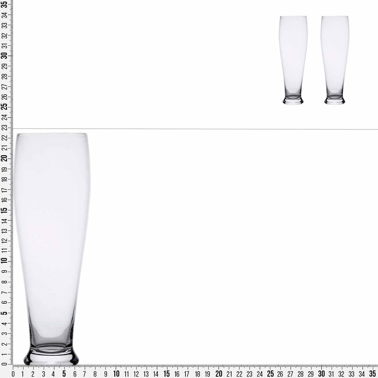 Beer glass, 650 ml, 2 pcs, glass, Clear изображение № 4
