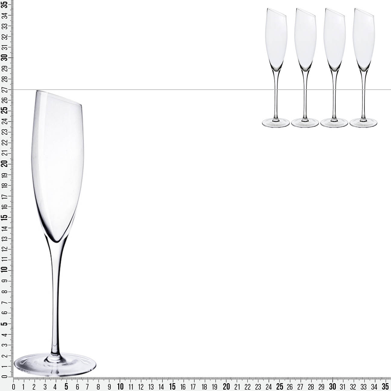 Champagne glass, 180 ml, 4 pcs, Charm L изображение № 4