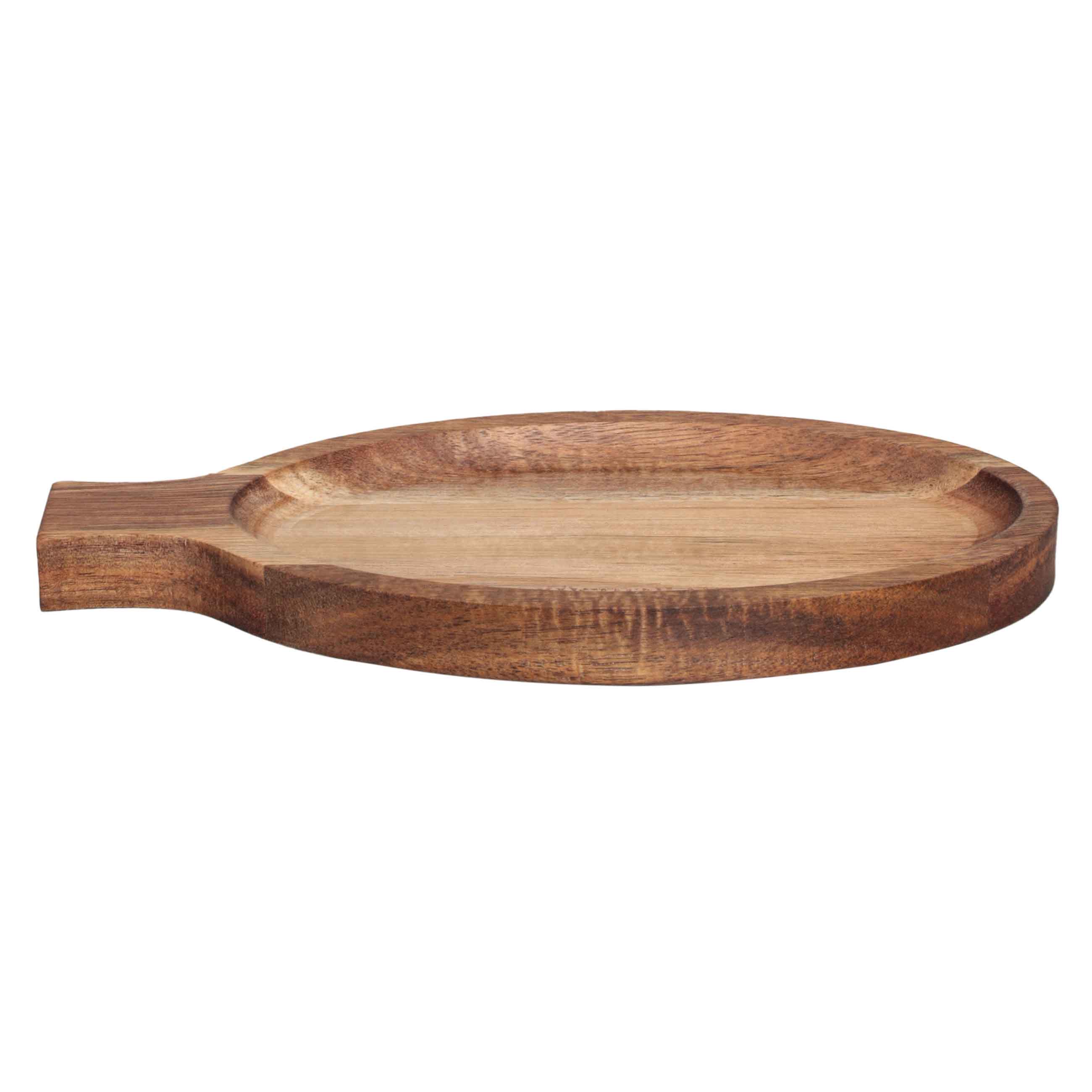 Dish, 25x12 cm, with handle, wood, oval, Noble tree изображение № 2