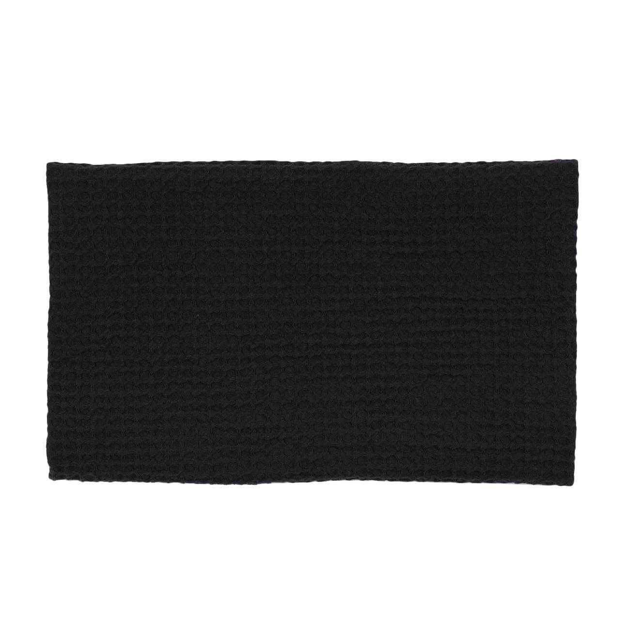 Towel, 40x60 cm, cotton, black, Waffle изображение № 1