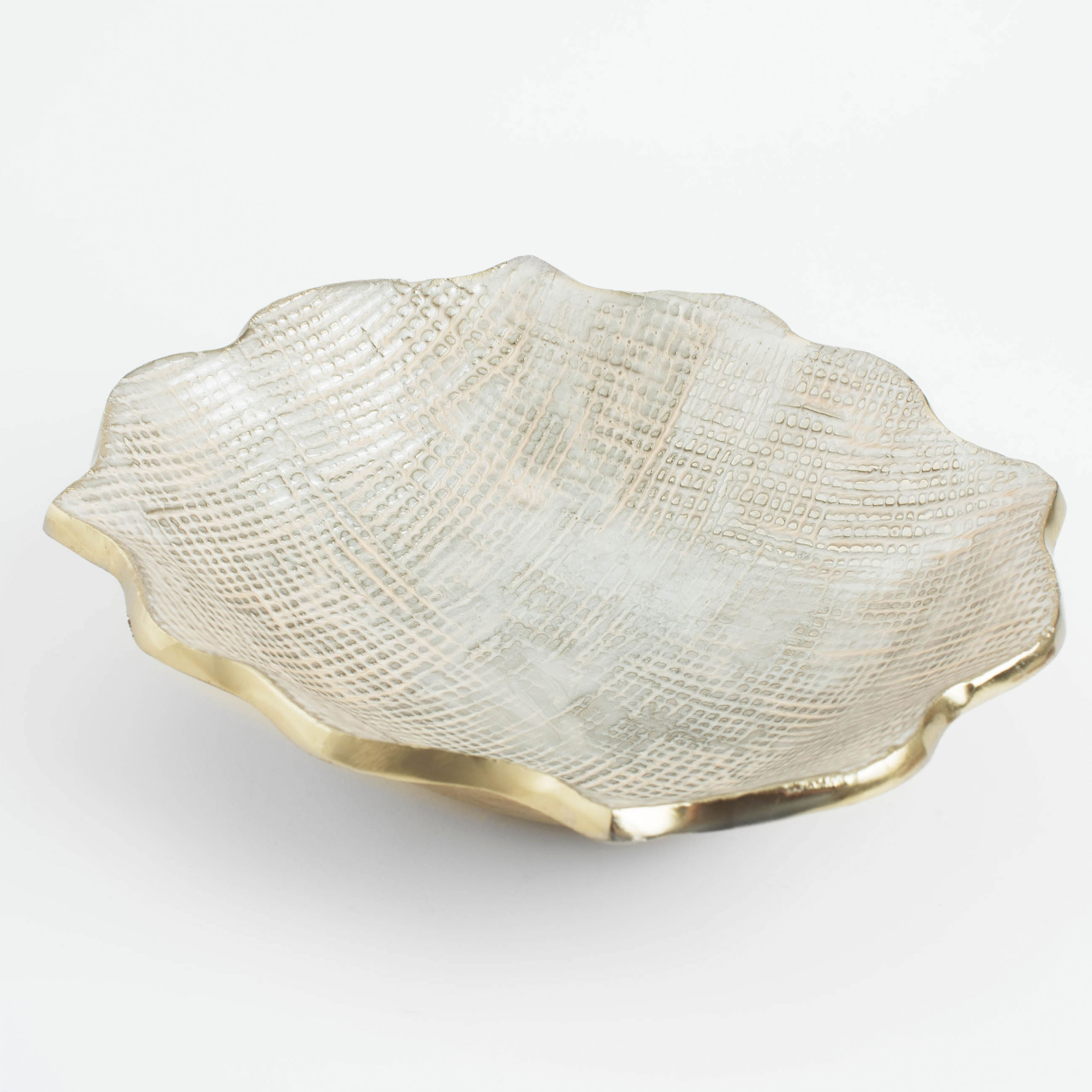 Decorative dish, 22x18 cm, metal, beige-gold, Curves, Paradise garden изображение № 4
