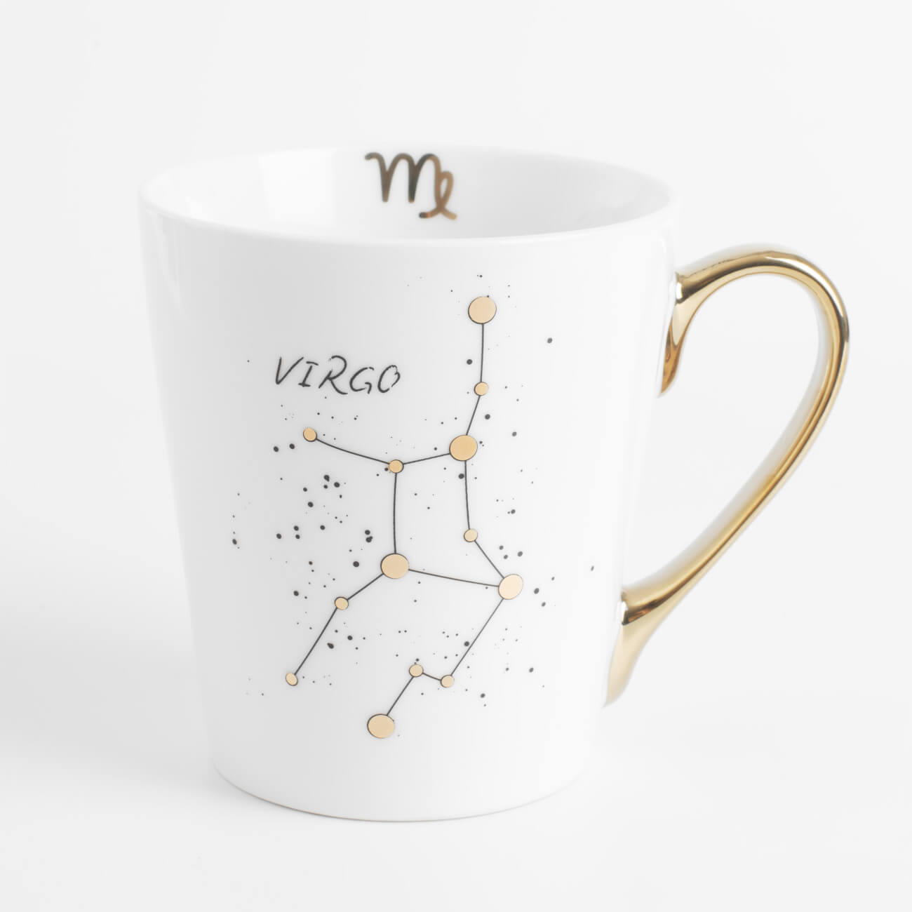Mug, 400 ml, porcelain N, milky golden, Virgo, Zodiac изображение № 1