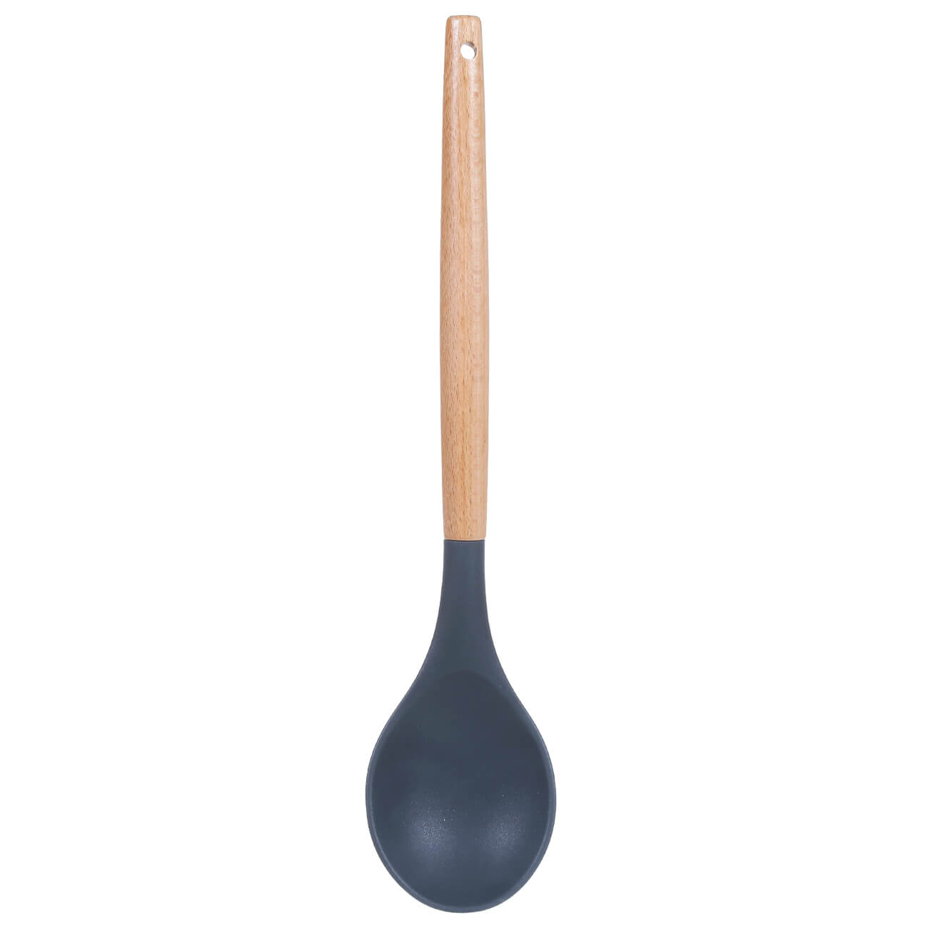 Serving spoon, 32 cm, silicone / wood, grey, Weekend изображение № 1