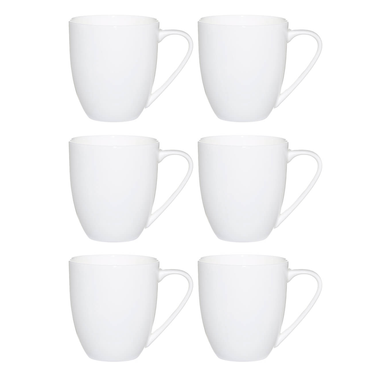 Mug, 450 ml, 6 pcs, porcelain F, white, Ideal white изображение № 1