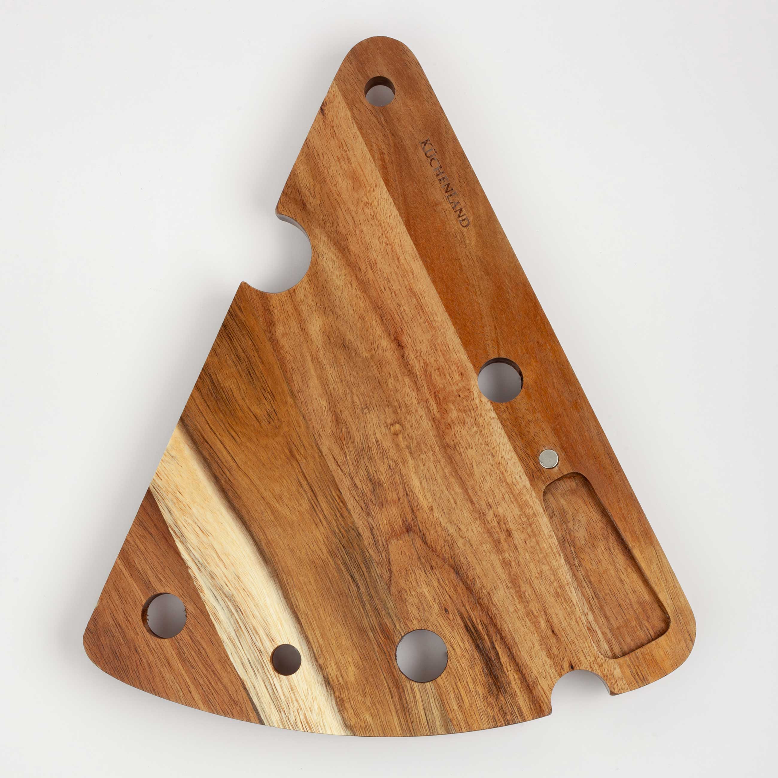 Cheese set, 2 pcs, platter board, steel / wood, Cheese slice, Noble tree изображение № 4