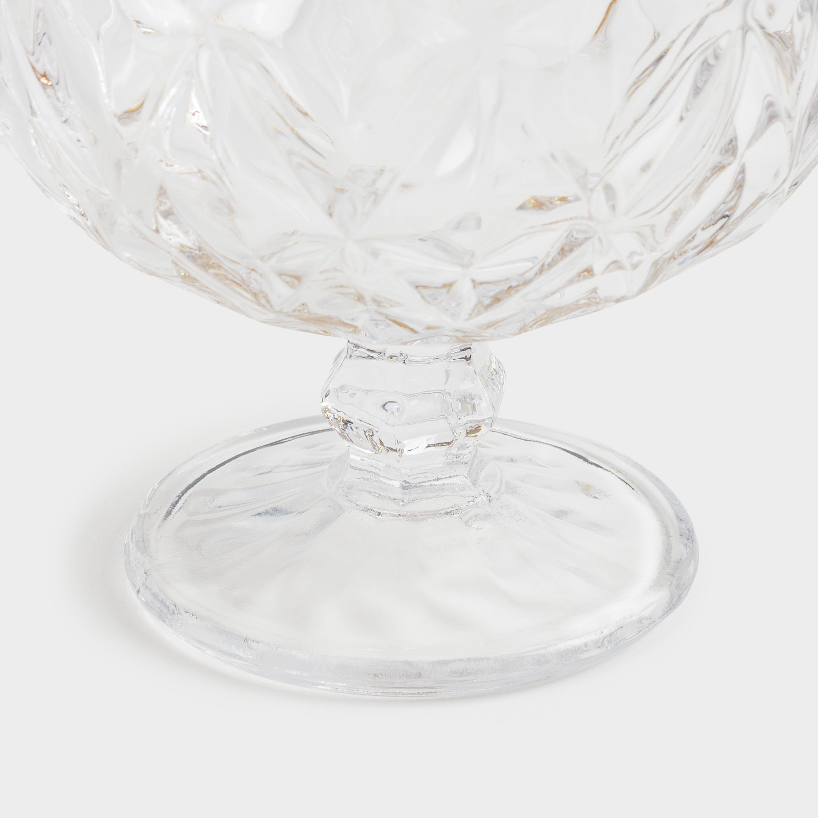 Cream bowl, 12 cm, 320 ml, P glass, with golden edging, Rhomb gold изображение № 4