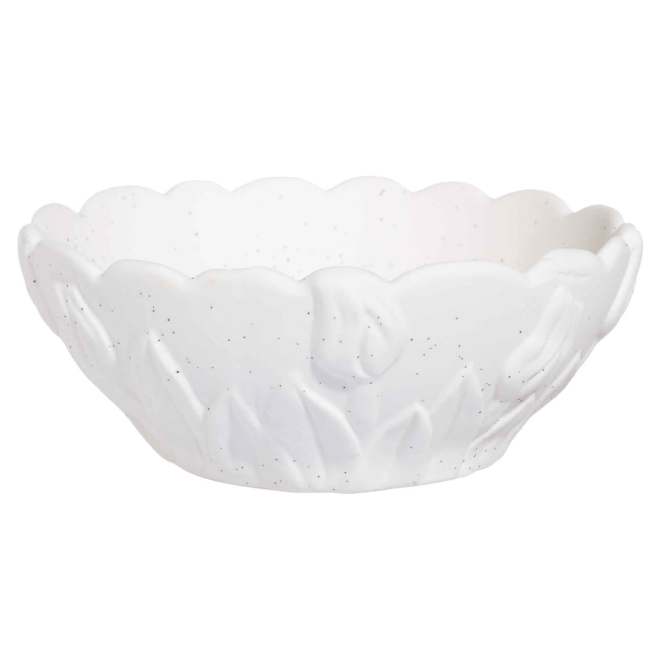 Decorative dish, 14x6 cm, porcelain P, white, speckled, Tulips, Tulip изображение № 1
