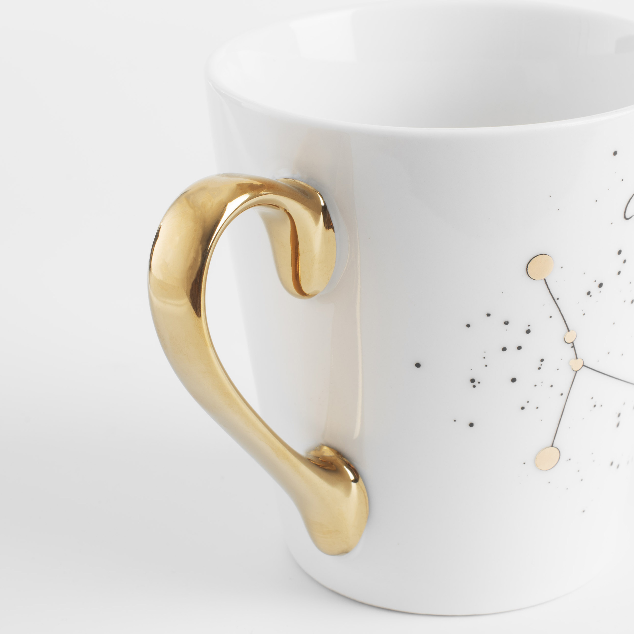 Mug, 400 ml, porcelain N, milky golden, Cancer, Zodiac изображение № 3