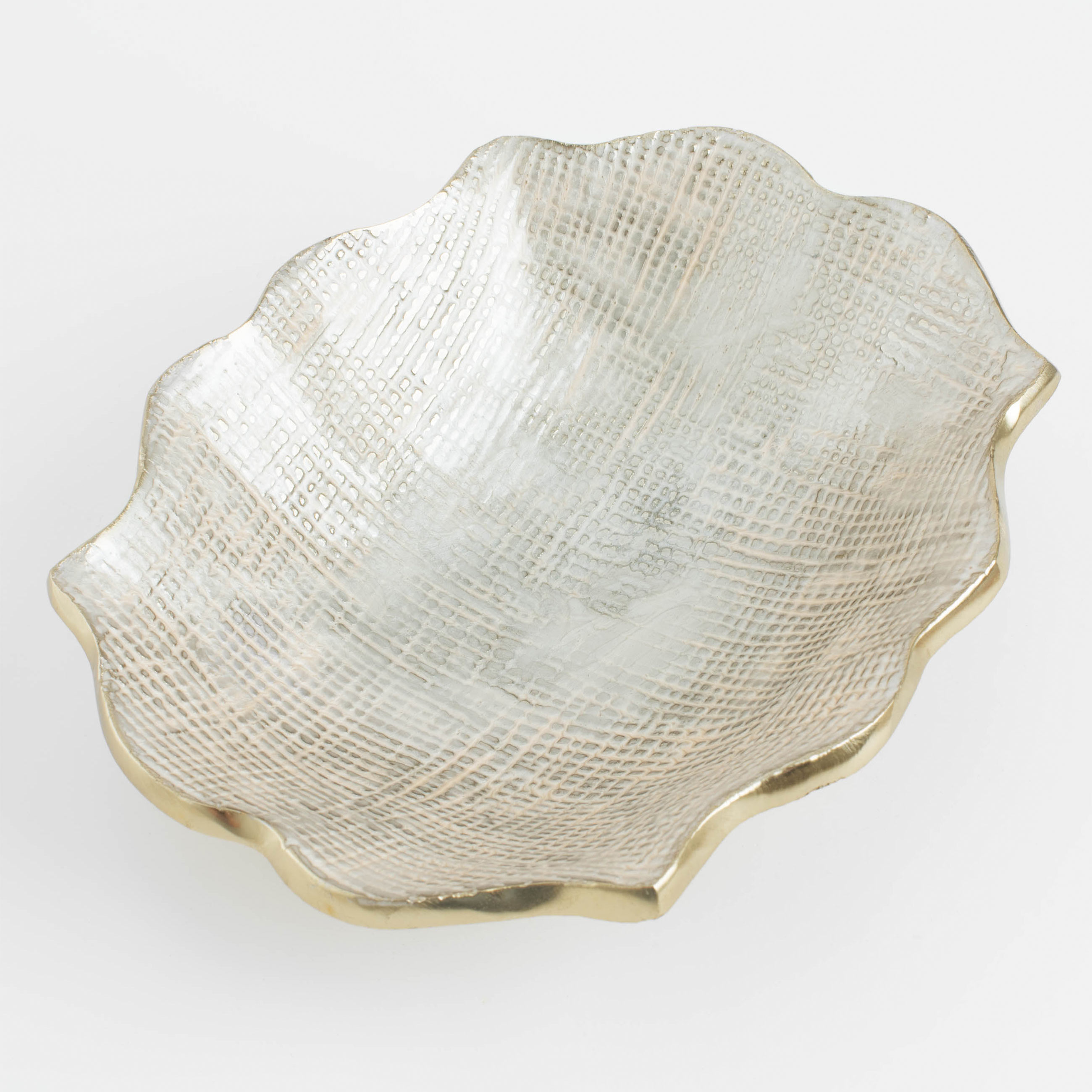 Decorative dish, 22x18 cm, metal, beige-gold, Curves, Paradise garden изображение № 5