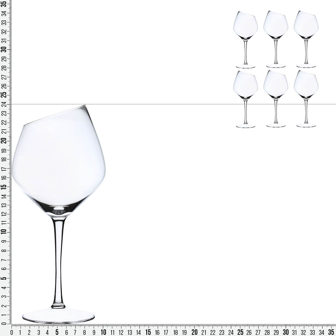 Red wine glass, 560 ml, 6 pcs, Charm L изображение № 4