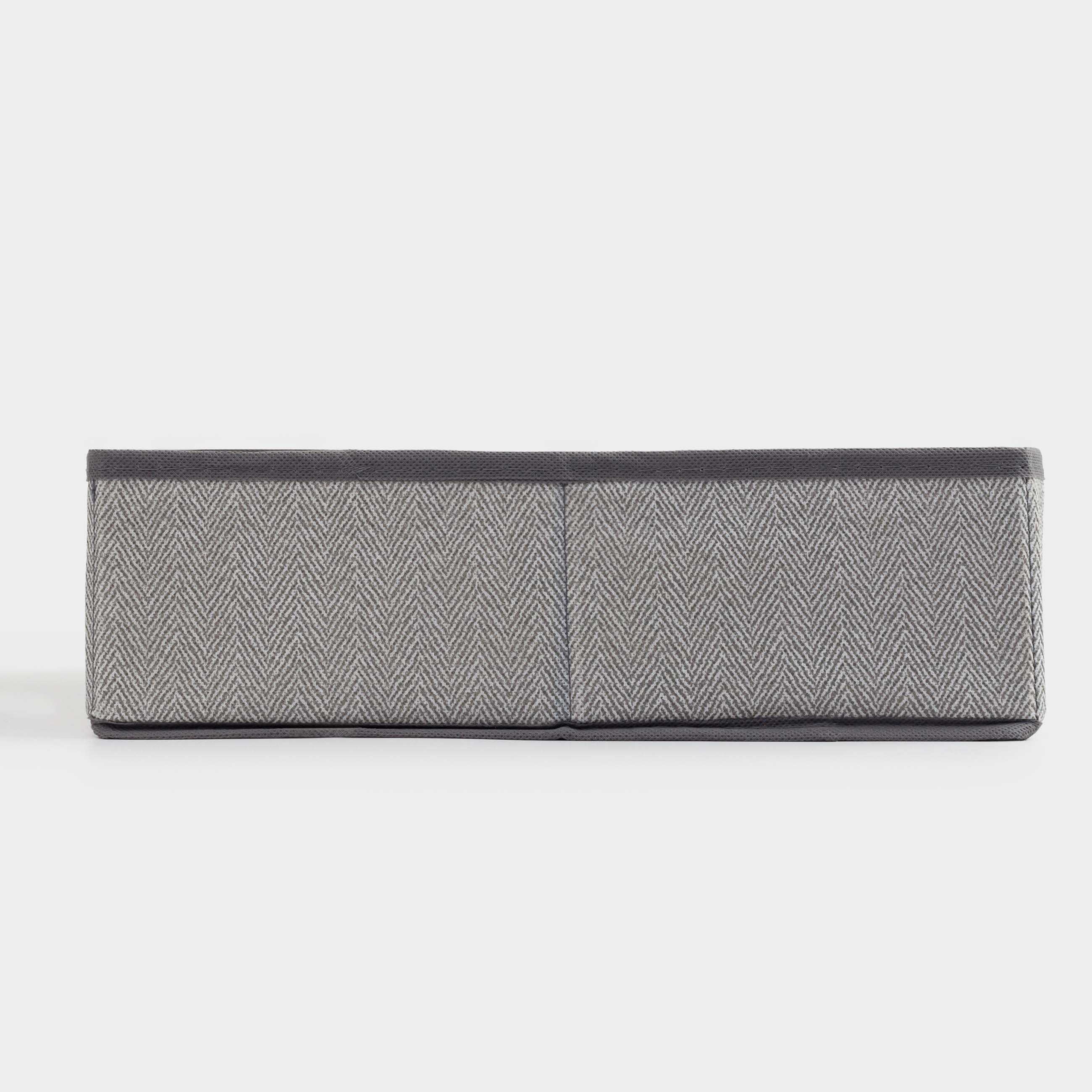 Organizer-divider for drawers, 32x24 cm, 12 otd, textile, gray, Pedant new изображение № 5