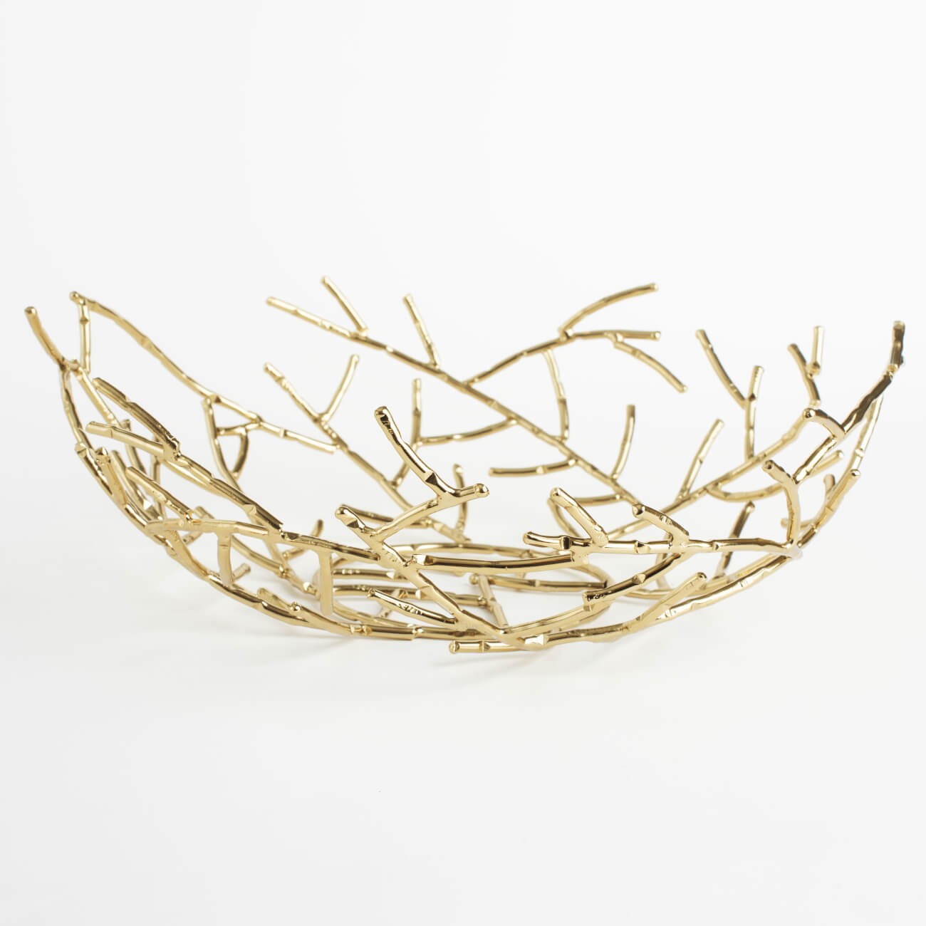 Fruit basket, 28 cm, metal, golden, Branches, Twist gold изображение № 1