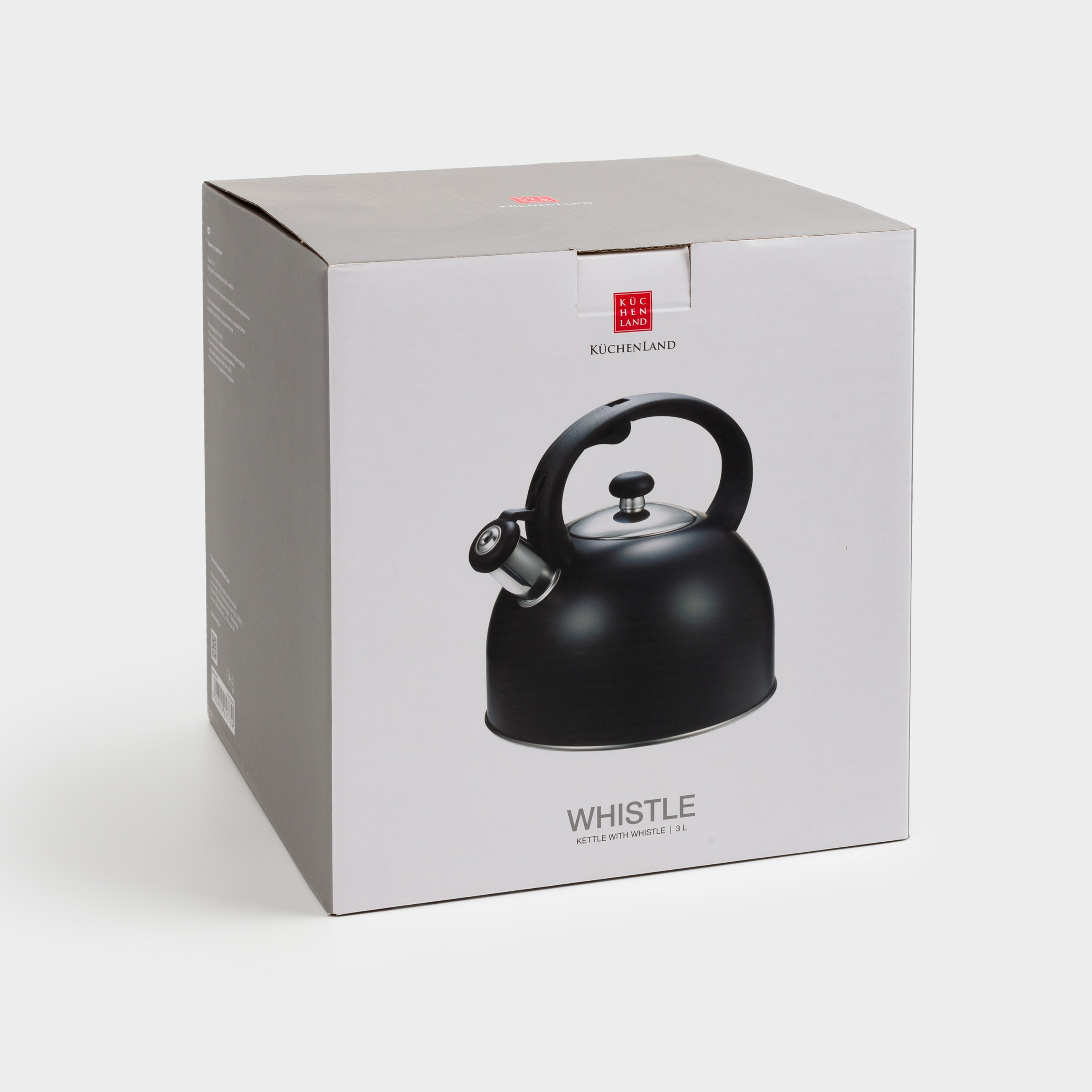 Teapot, 3 L, with whistle, steel / nylon, Black, Whistle изображение № 8