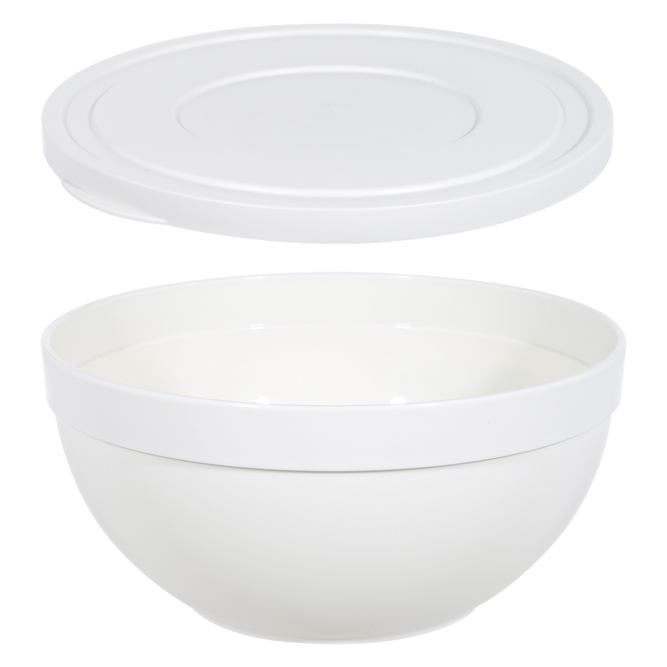 Bowl, 1.2 l, with lid, plastic, milk, Dolce изображение № 2