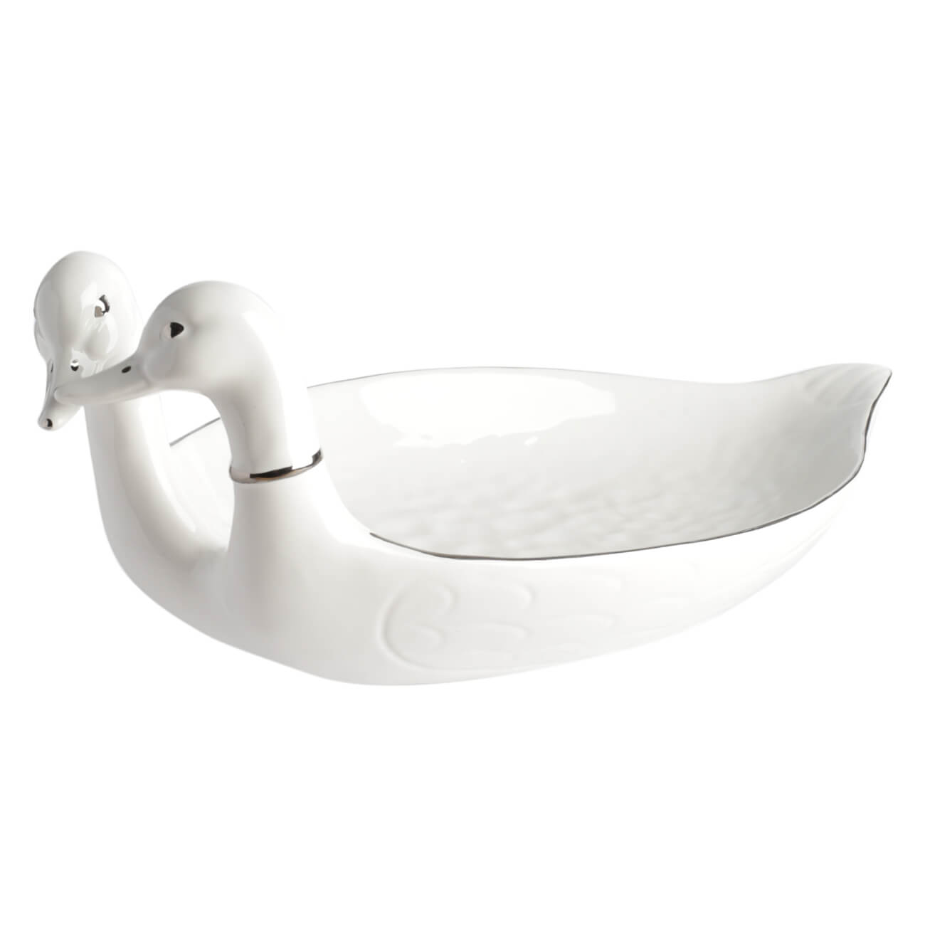 Deep dish, 36 cm, ceramic, white, Ducks, Harmony изображение № 1