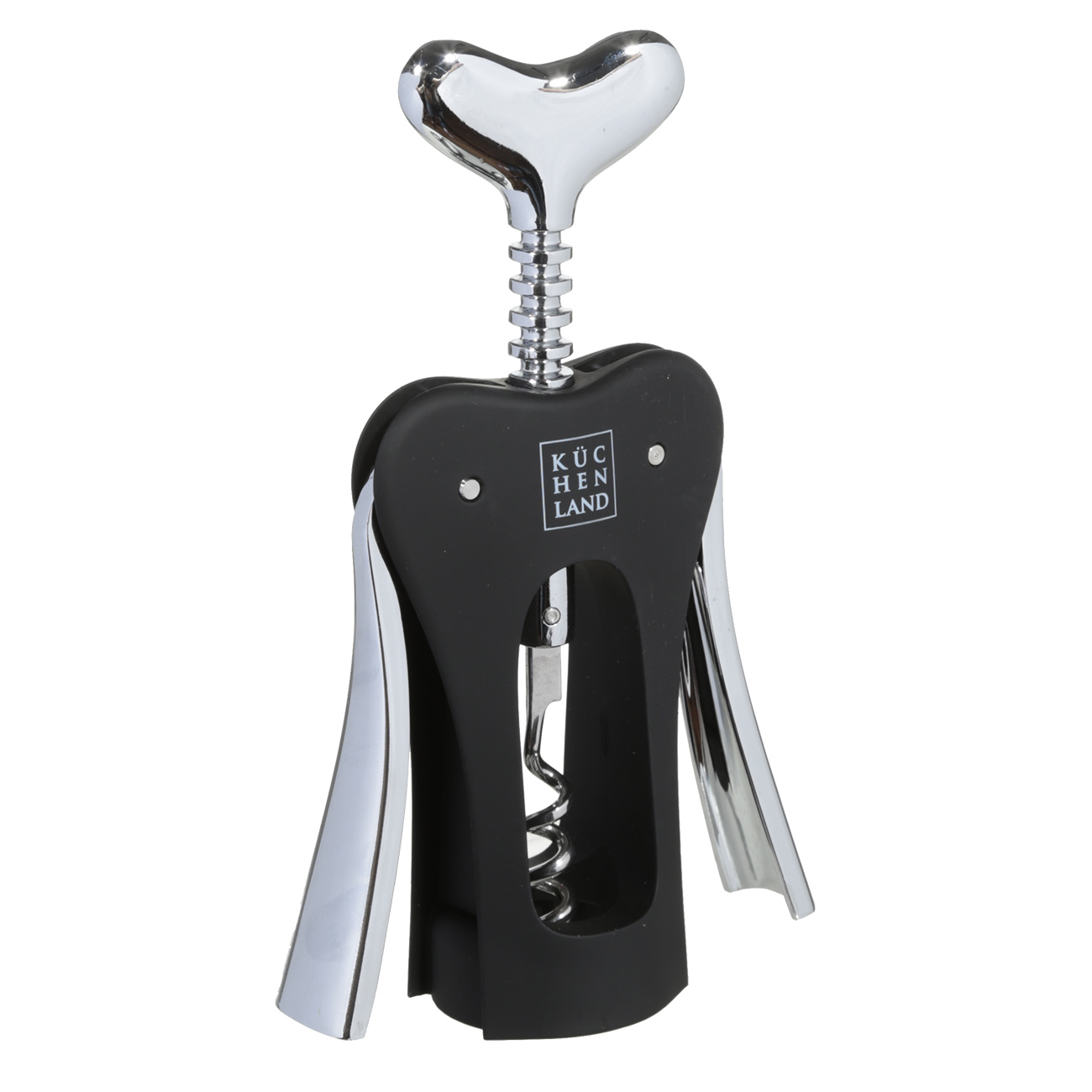 Lever corkscrew, 17 cm, metal / plastic, black, Bar изображение № 2