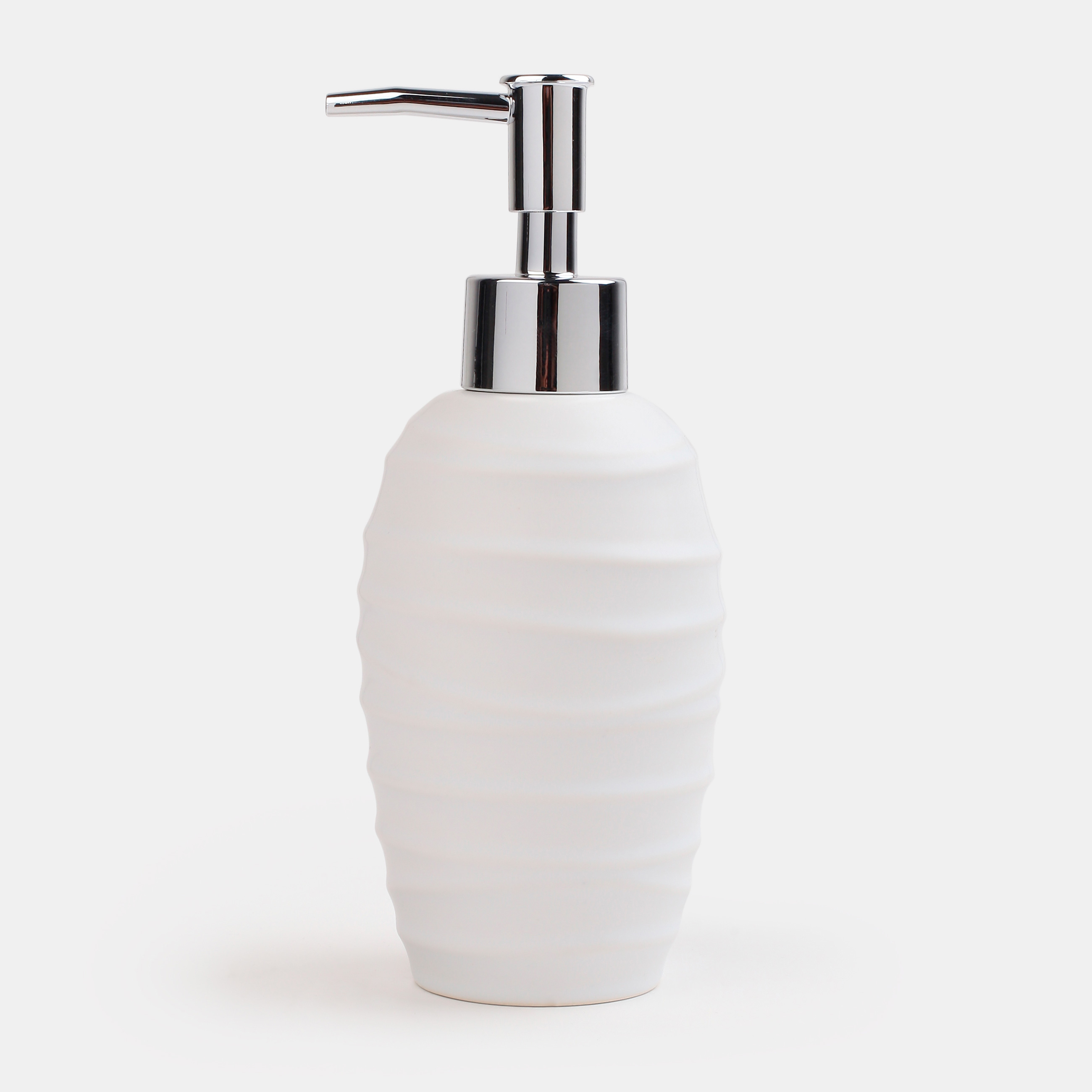 Liquid soap dispenser, 300 ml, porcelain stoneware / metal, white, Aphrodite изображение № 1
