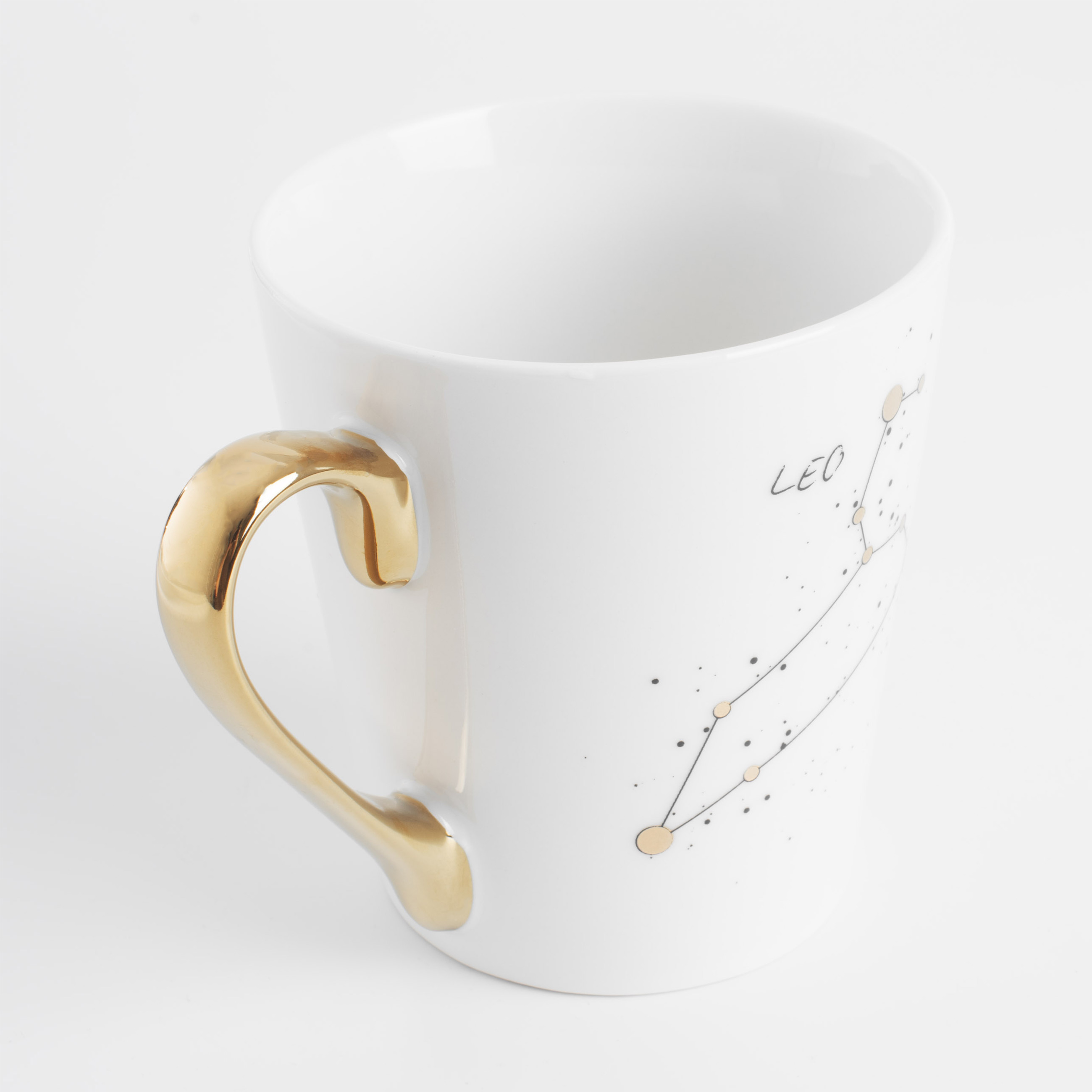 Mug, 400 ml, porcelain N, milky golden, Lion, Zodiac изображение № 2